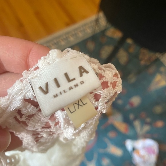 Vila Milano boho lace shirt white size L/Xl - Picture 3 of 3